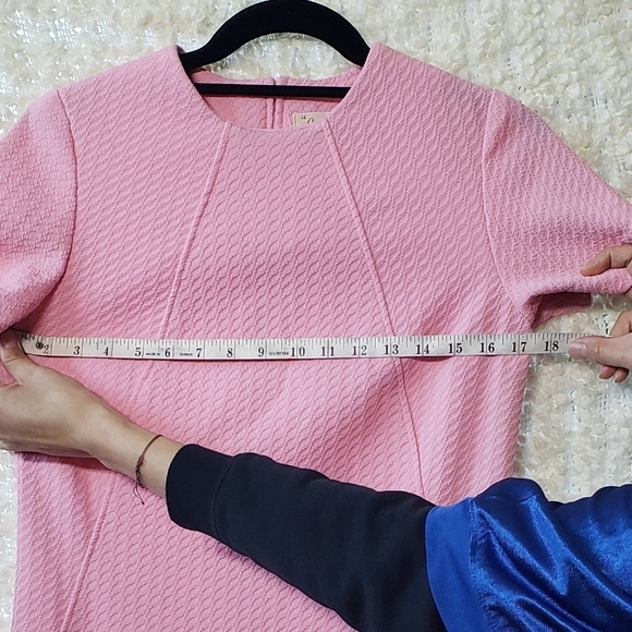 Vintage 60s pink barbie pleated drop waist dress size small/medium - Picture 8 of 14